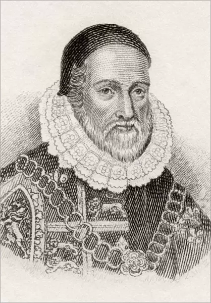 William Camden 1551 To 1623. English Antiquarian And Historian. From The Book Crabbes Historical Dictionary Published 1825