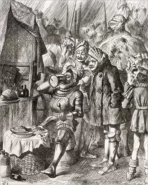 Illustration By J. Tenniel To The Poem The Cynotaph. From The Book The Ingoldsby Legends Or Mirth And Marvels By Thomas Ingoldsby, Published 1865