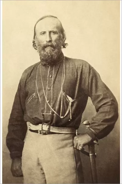 Giuseppe Garibaldi 1807 To 1882. Italian Soldier Who Played Central Role In Unification Of Italy. From A 19Th Century Photograph