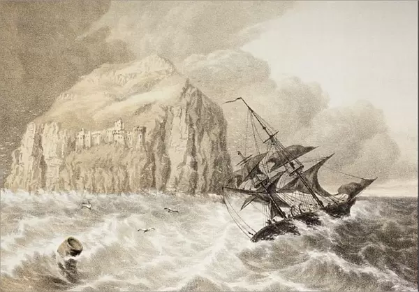 A Shipwreck Against The Bass Rock, Firth Of Forth, Scotland. From The Scots Worthies According To Howies Second Edition, 1781. Published 1879