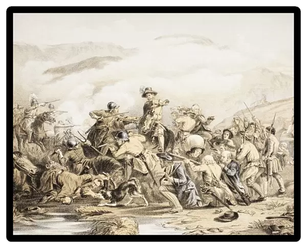 The Battle Of Drumclog, 1 June 1679, At High Drumclog, In South Lanarkshire, Scotland. From The Scots Worthies According To Howies Second Edition, 1781. Published 1879