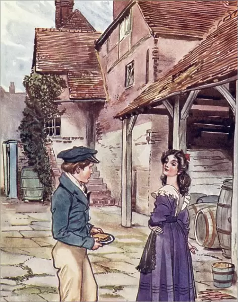 Pip And Estella. Frontispiece By H. M. Brock From The Book Great Expectations By Charles Dickens