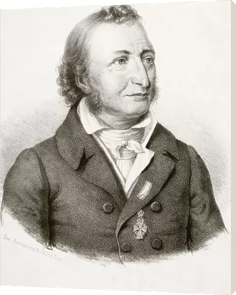 Knud Lyne Rahbek, 1760 - 1830. Danish Intellectual. Literary Historian. From Figaro, Journal For Literatur, Kunst Og Musik, Published In Copenhagen, 1841