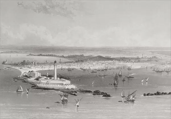 Alexandria, Egypt From A 19Th Century Print. From The Age We Live In, A History Of The Nineteenth Century