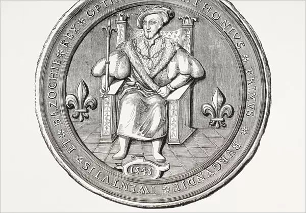 Seal Of The King Of The Basoche, The Leader Of The Guild Of Legal Clerks Of The Paris Court System. From Les Artes Au Moyen Age, Published Paris 1873
