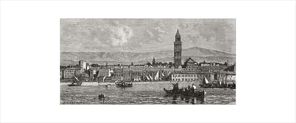 Split, Croatia In The 19Th Century. From El Mundo En La Mano, Published 1878