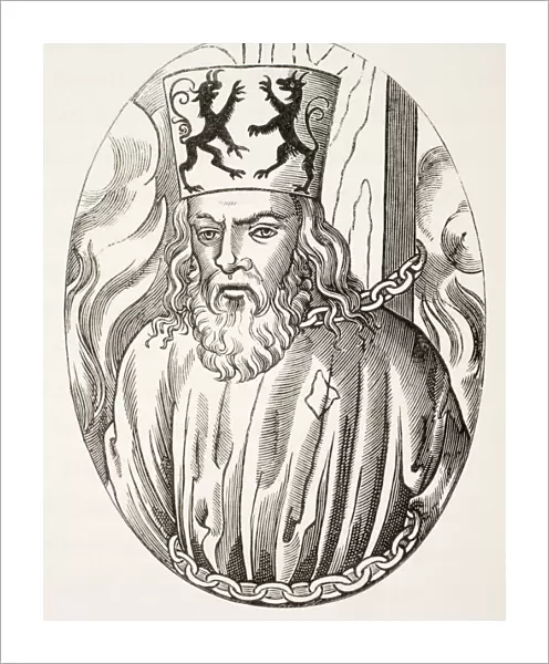 Jerome Of Prague, 1379 To 1416. Czech Theologian. Burnt At The Stake For Heresy. From Military And Religious Life In The Middle Ages By Paul Lacroix Published London Circa 1880