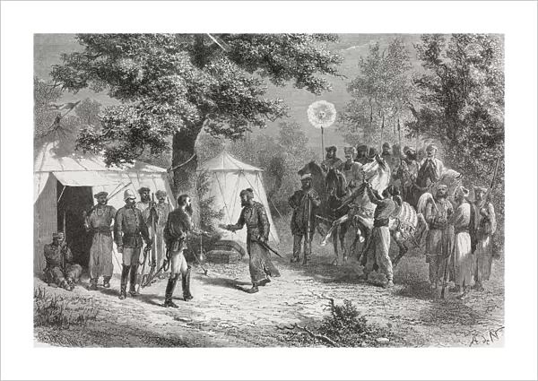 Louis Rousselet Meeting An Indian Raja In 1864. Louis-Th