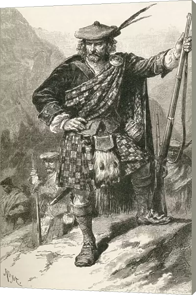 Highland Chieftain. From The Worlds Inhabitants By G. T. Bettany Published 1888