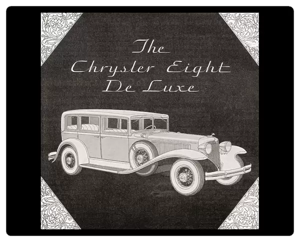 A 1930s Advertisement For A Chrysler Eight De Luxe Car. From The Literary Digest Published 1931