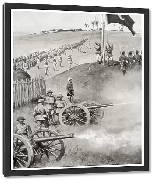 Hoisting The Egyptian Flag At Fashoda, 1898, The Climax Of Imperial Territorial Disputes Between Britain And France In Eastern Africa. From Field Marshal Lord Kitchener, His Life And Work For The Empire, Published 1916