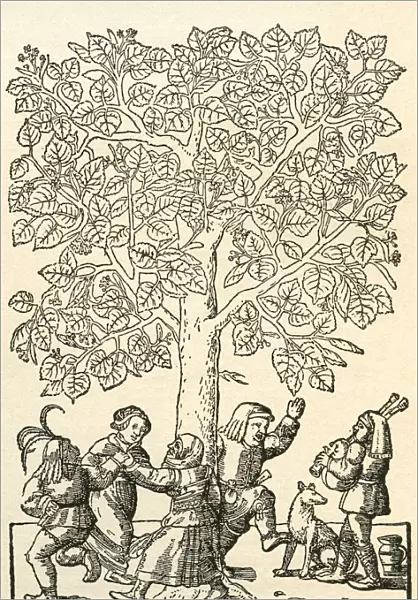 Under The Village Linden Tree, After A 16th Century Engraving By Kandel. From Illustrierte Sittengeschichte Vom Mittelalter Bis Zur Gegenwart By Eduard Fuchs, Published 1909
