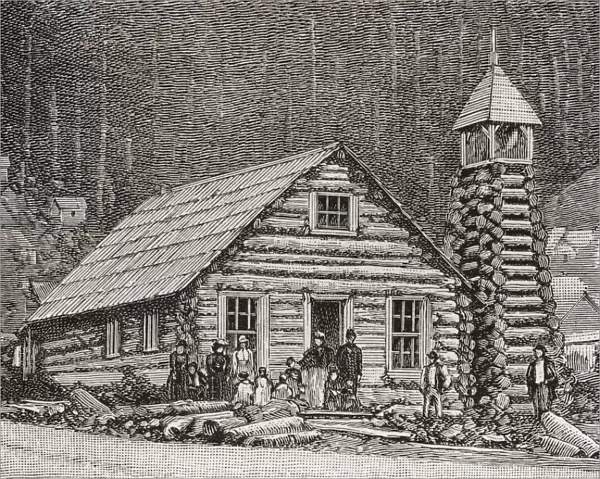The Klondike Presbyterian Church At Juneau, Alaska, Founded In 1877. From The Strand Magazine Published 1897