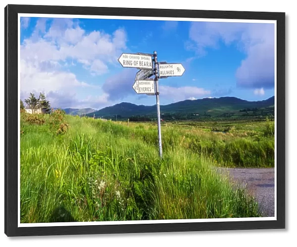 County Cork, Ireland, Near Eyeries, Directional Sign