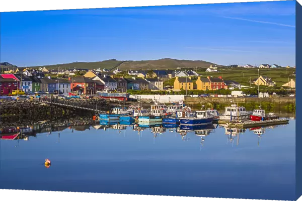 Scenic view of harbour and waterfront, Portmagee, along the Skellig Coast on the Ring of Kerry, County Kerry, Ireland