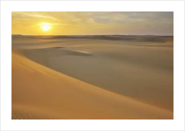 Desert Landscape at Sunrise, Matruh Governorate, Libyan Desert, Sahara Desert, Egypt, Africa