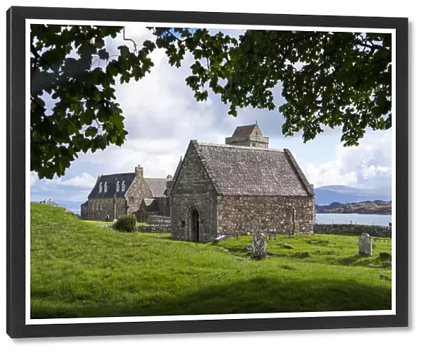 Church and cemetery at the Benedictine Abbey on Iona, Scotland