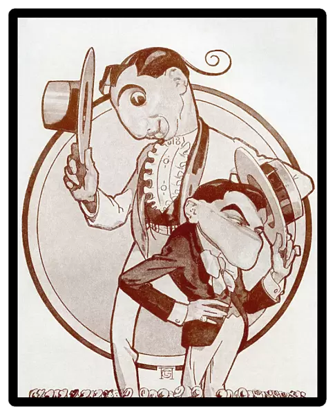 Joselito and Belmonte, 1919. Jose Gomez Ortega, 1895 - 1920, also known as Gallito III and Joselito. Spanish matador. Juan Belmonte GarcAia, 1892 -1962. Spanish bullfighter