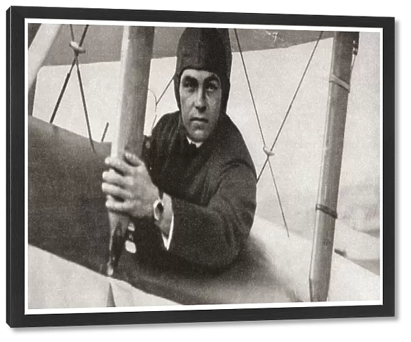 Herbert John Louis Hinkler, 1892 - 1933, aka Bert Hinkler and Australian Lone Eagle. Pioneer Australian aviator and inventor. From The Pageant of the Century, published 1934