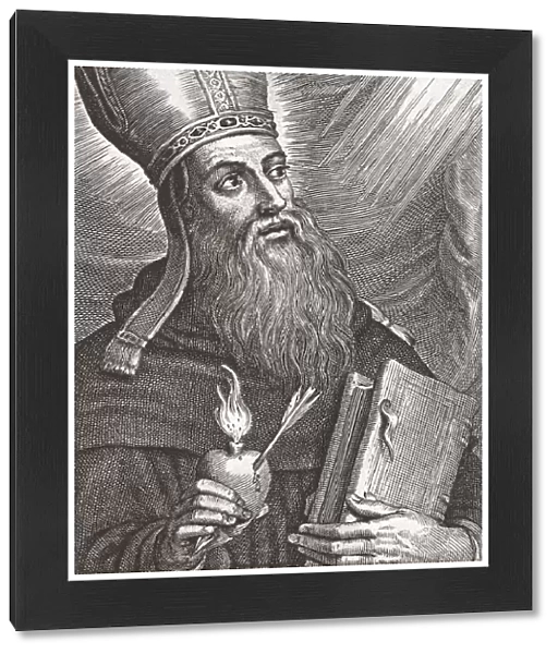 Saint Augustine of Hippo aka Saint Austin, born 354 died 430. Bishop of Hippo Regius. Berber born philosopher and theologian