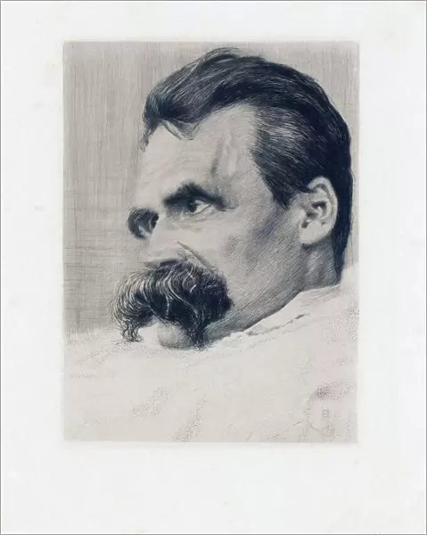 Friedrich Nietzsche, 1844 -1900. German philosopher, philologist and classical scholar. After a contemporary work by Hans Olde; Artwork