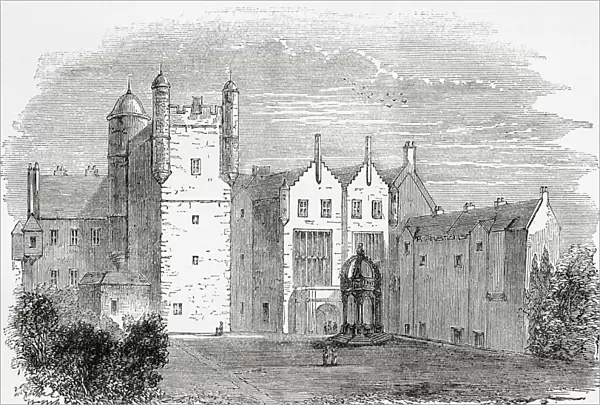 Pinkie House, Musselburgh, East Lothian, Scotland, seen here in the 18th century. From Cassells Illustrated History of England, published c. 1890
