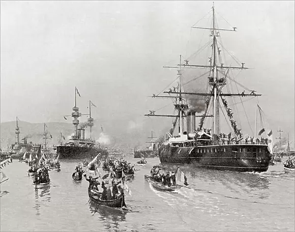 Visit Russian Russians Fleet Toulon France 1893