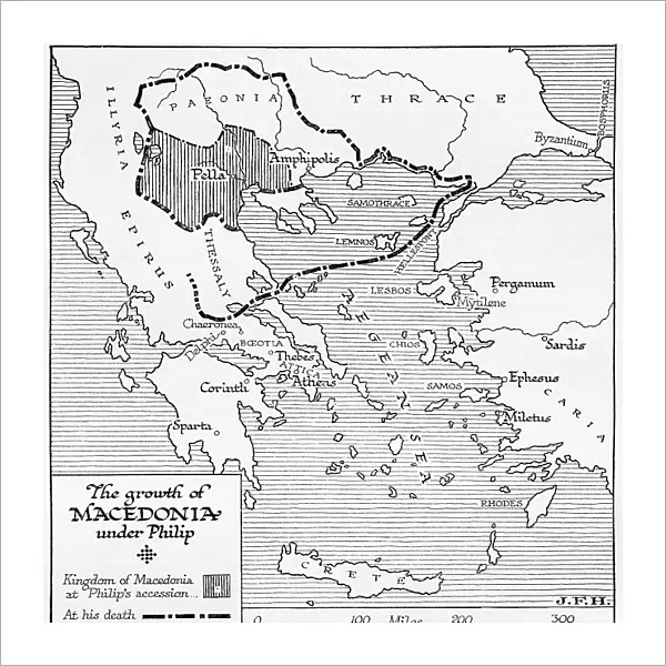 Map Growth Macedonia Rule Philip II Of Macedon