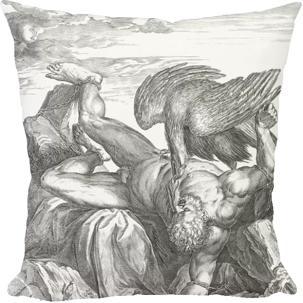 Prometheus Punishment Bound Rock Eagle Symbol Of Zeus