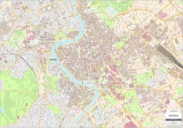 Rome City Centre Street Map