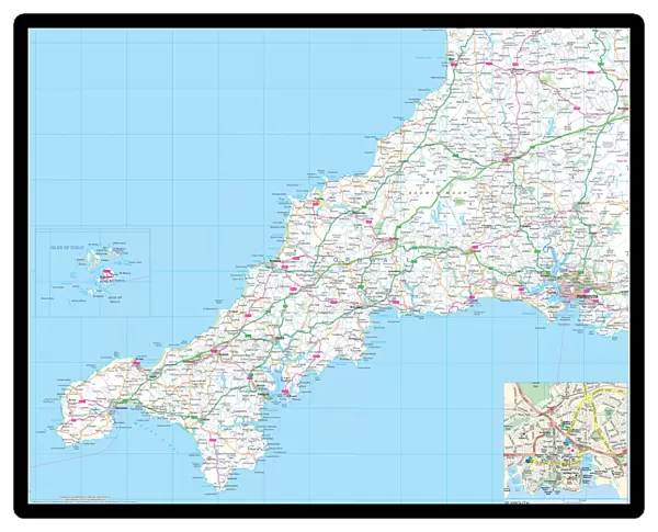 Cornwall County Road Map