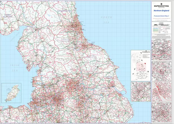 Postcode District Map sheet 4 Northern England