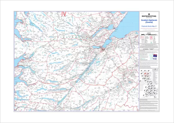 Postcode Sector Map sheet 31 Scottish Highlands Central