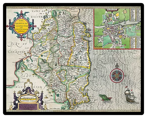 Leinster Historical John Speed 1610 Map