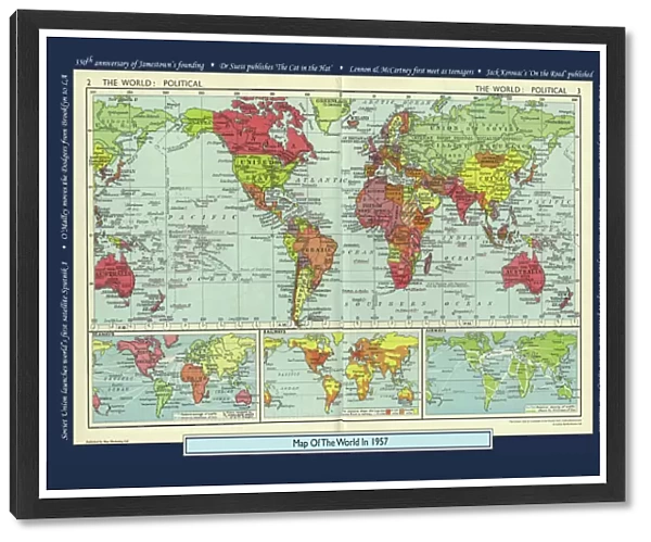 Historical World Events map 1957 US version