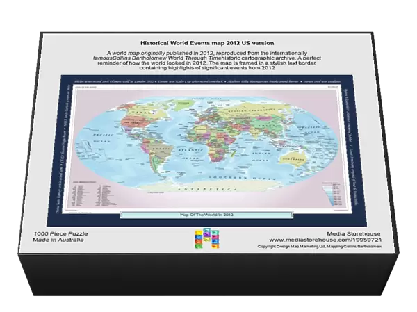 Historical World Events map 2012 US version