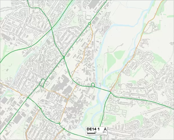 East Staffordshire DE14 1 Map