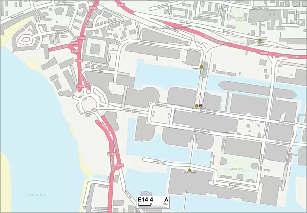 Tower Hamlets E14 4 Map