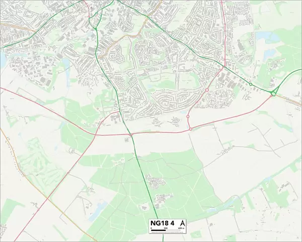 Mansfield NG18 4 Map