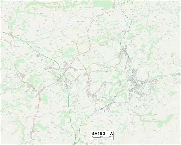 Carmarthenshire SA18 3 Map