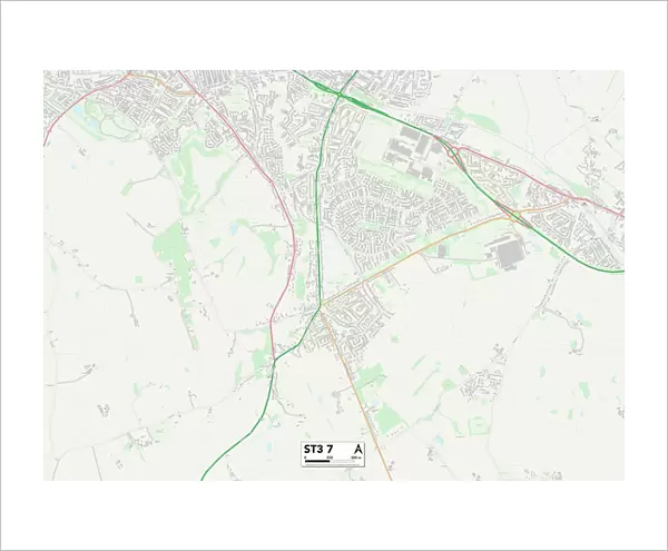 Staffordshire ST3 7 Map