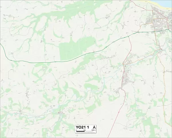 North Yorkshire YO21 1 Map