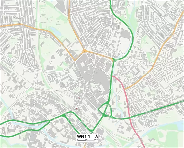 Wigan WN1 1 Map