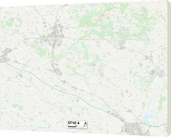 Staffordshire ST10 4 Map