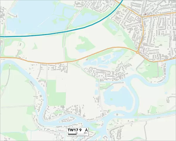 Spelthorne TW17 9 Map