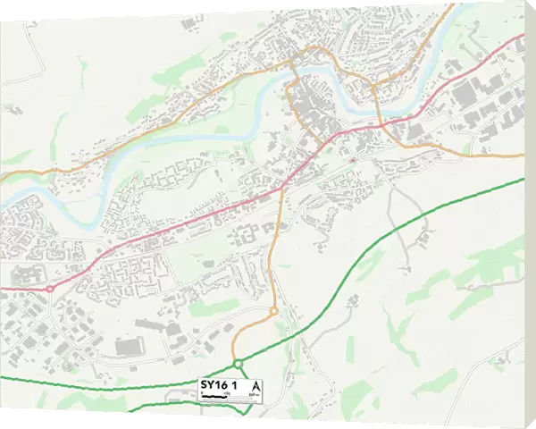 Powys SY16 1 Map