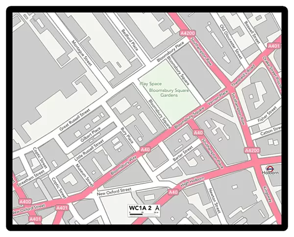 Camden WC1A 2 Map