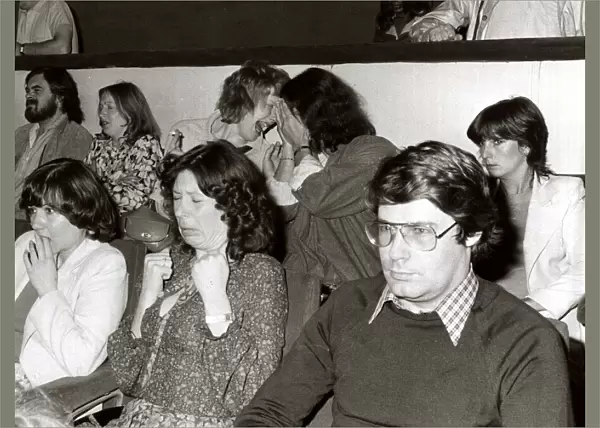 Pictures taken during the first screening of Sci-Fi film Alien