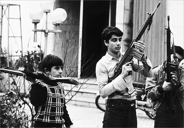 Irans Boy Scouts some aged only twelve are being taught to use German made G3 rifles