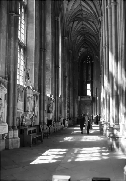 Interor of Canterbury Cathedral. May 1953 D2544